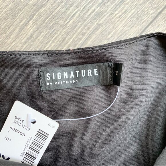 Signature Reitmans Dress Speckled Sleeveless Criss Cross Black Size 2x - Picture 15 of 16